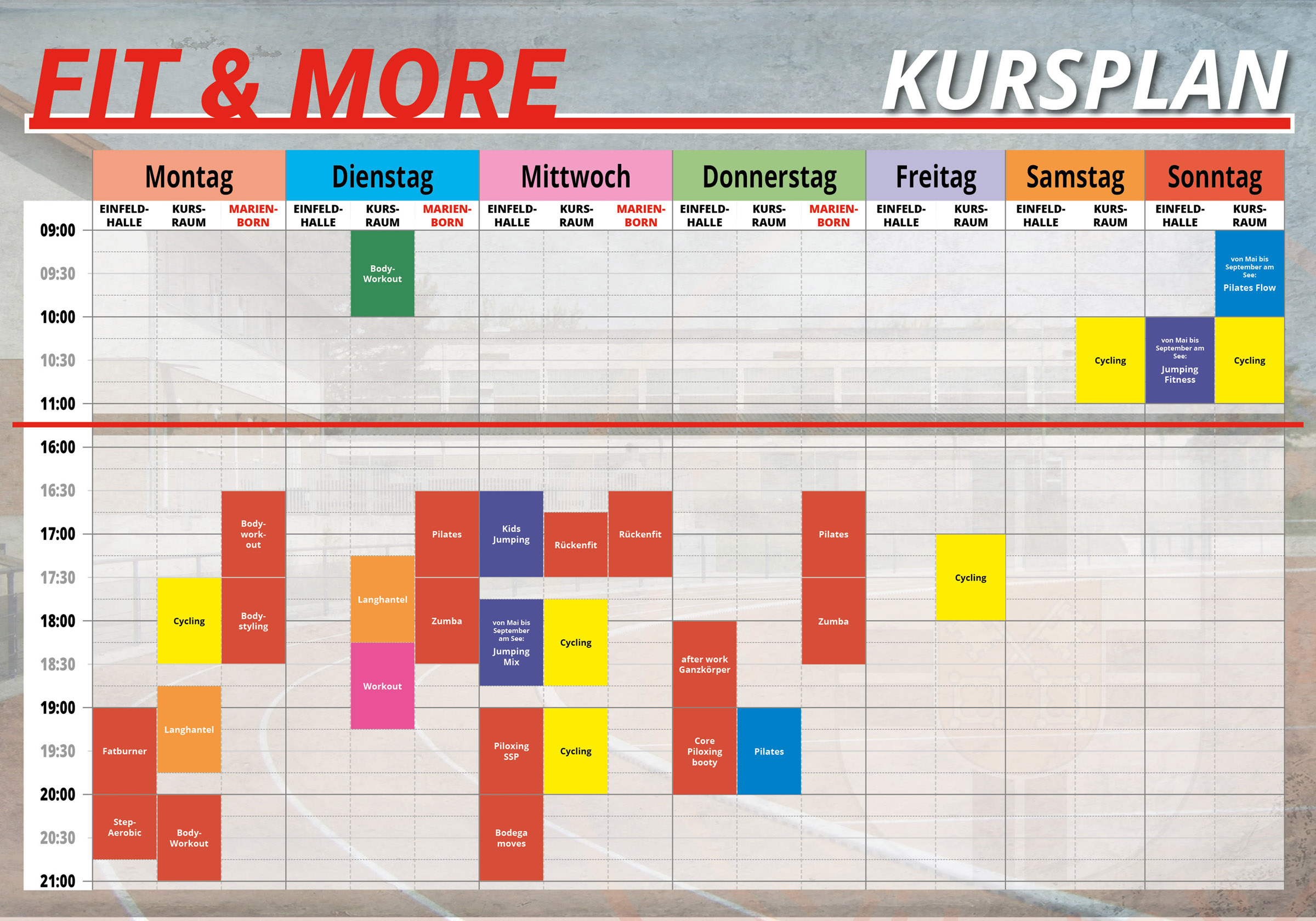Kursplan Fitmore 2026